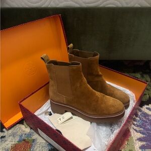 Tory Burch Brown Ankle Boots